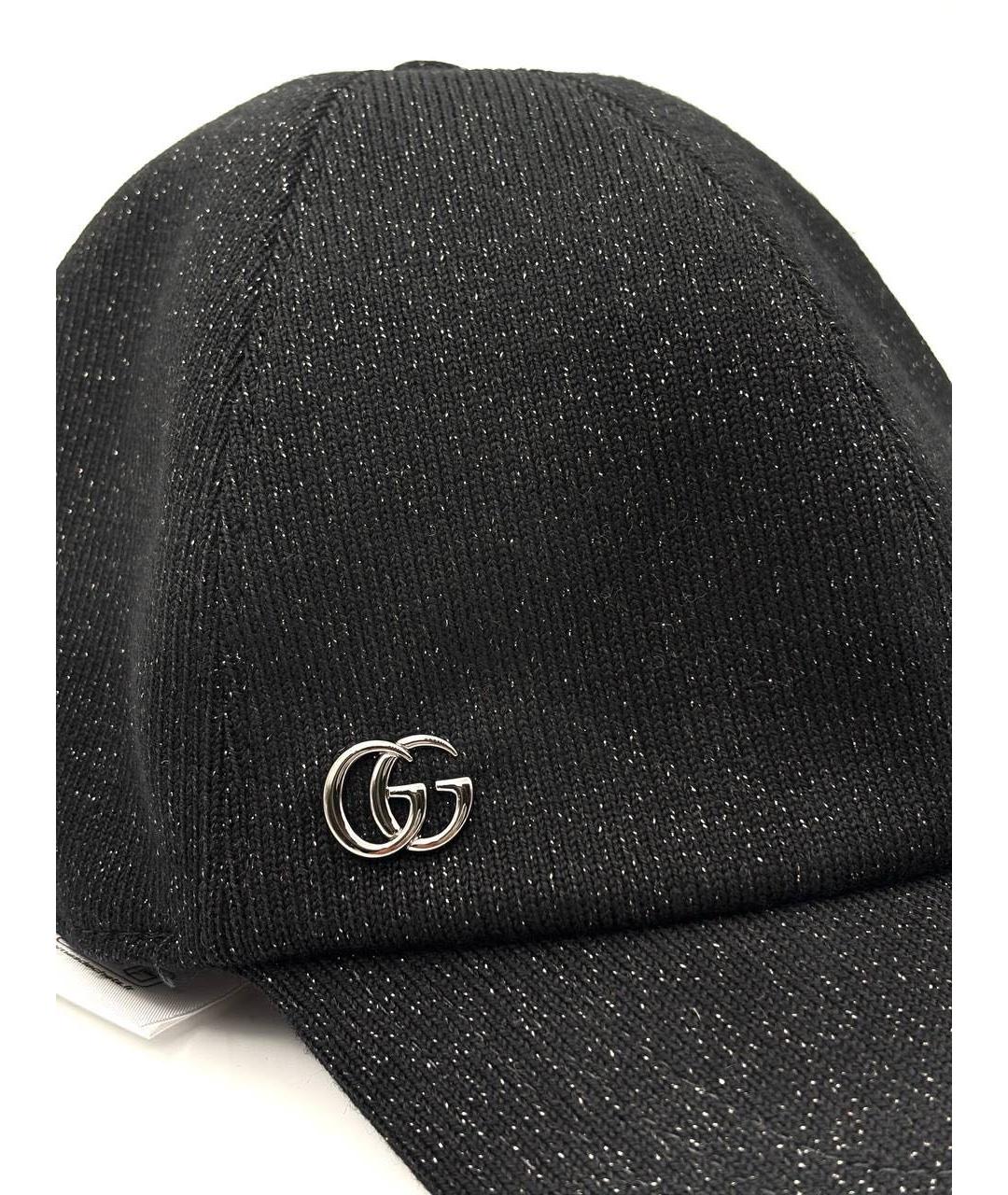 GUCCI Черная шерстяная кепка, фото 3