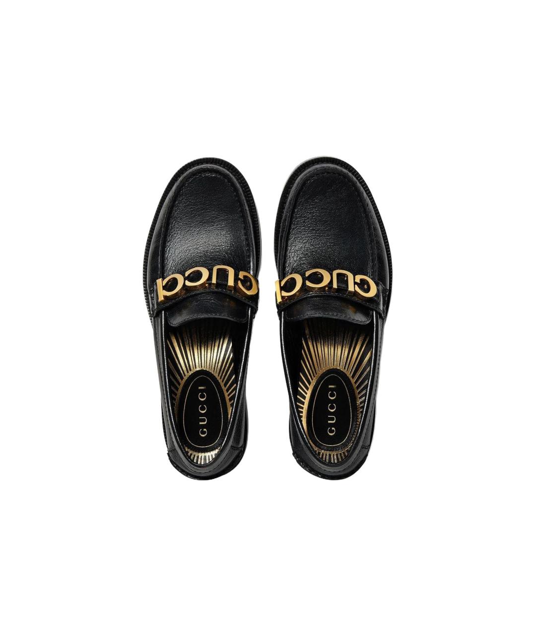 GUCCI Черные кожаные лоферы, фото 4