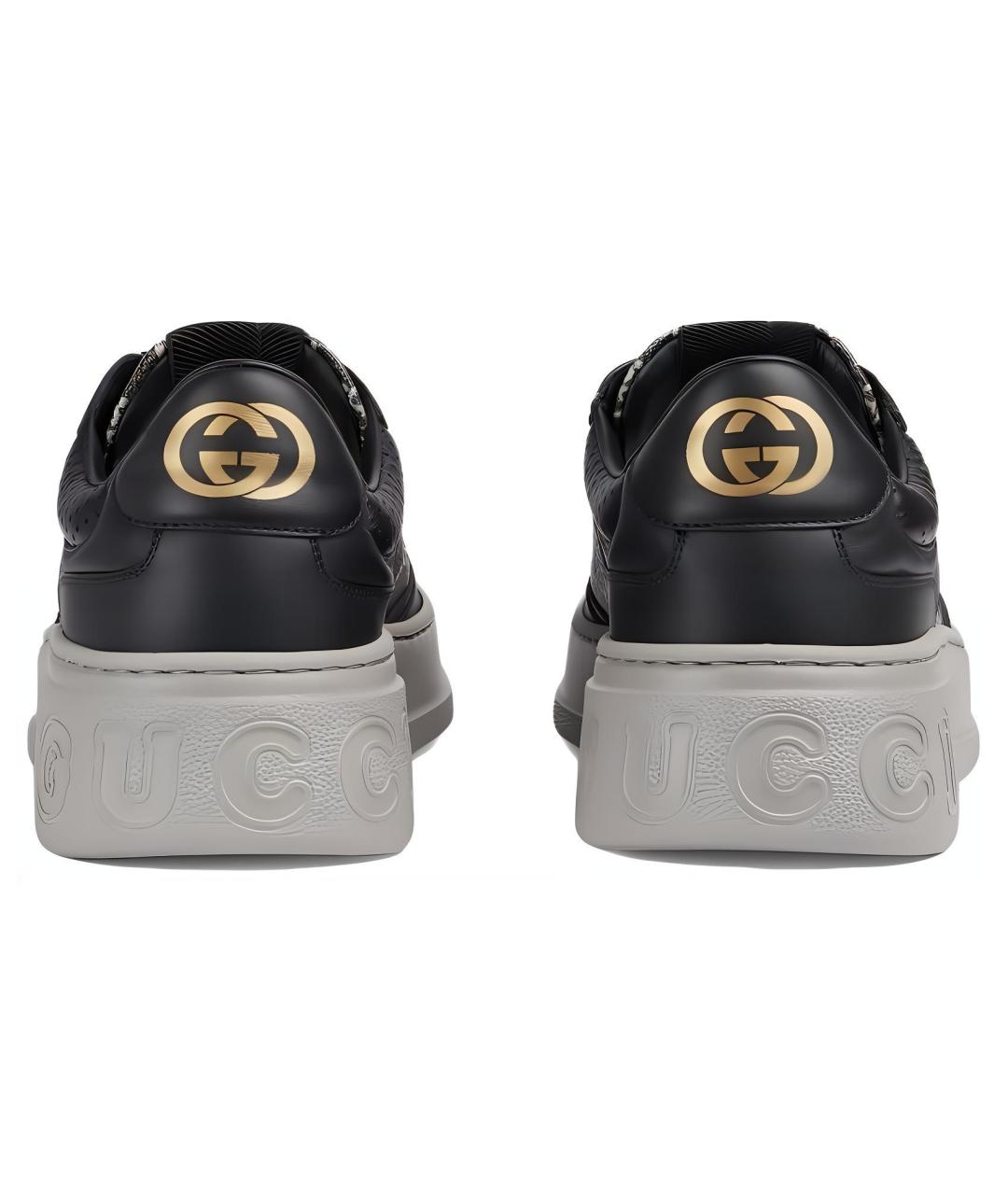GUCCI Черные низкие кроссовки / кеды, фото 5