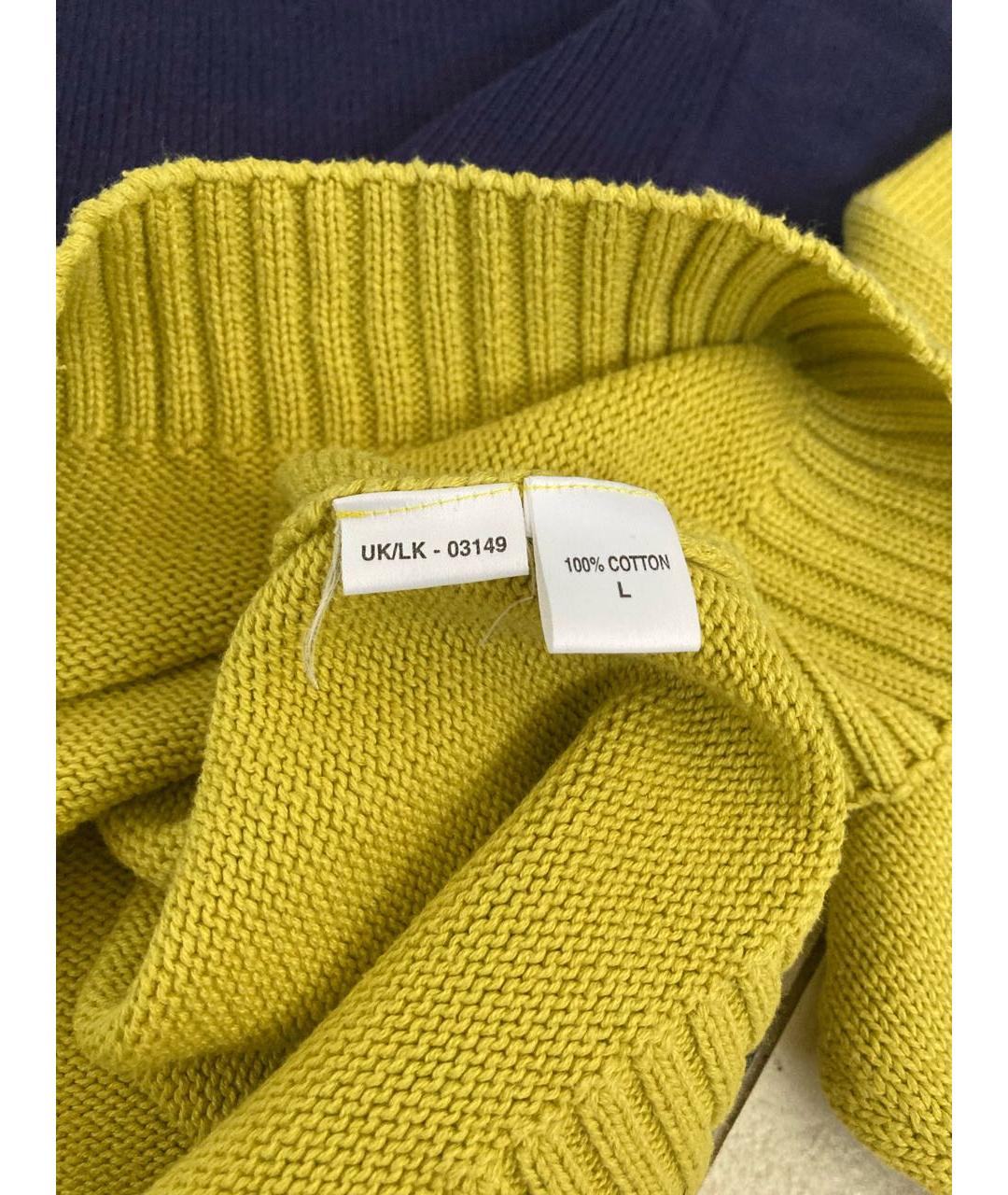 SAINT LAURENT Желтый хлопковый джемпер / свитер, фото 5