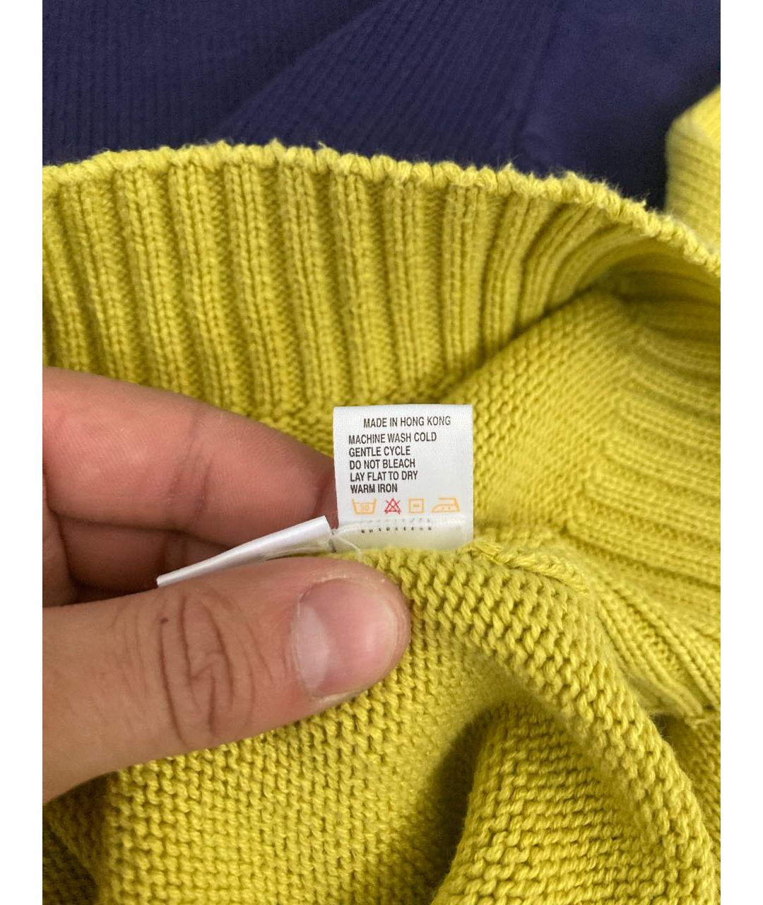 SAINT LAURENT Желтый хлопковый джемпер / свитер, фото 6