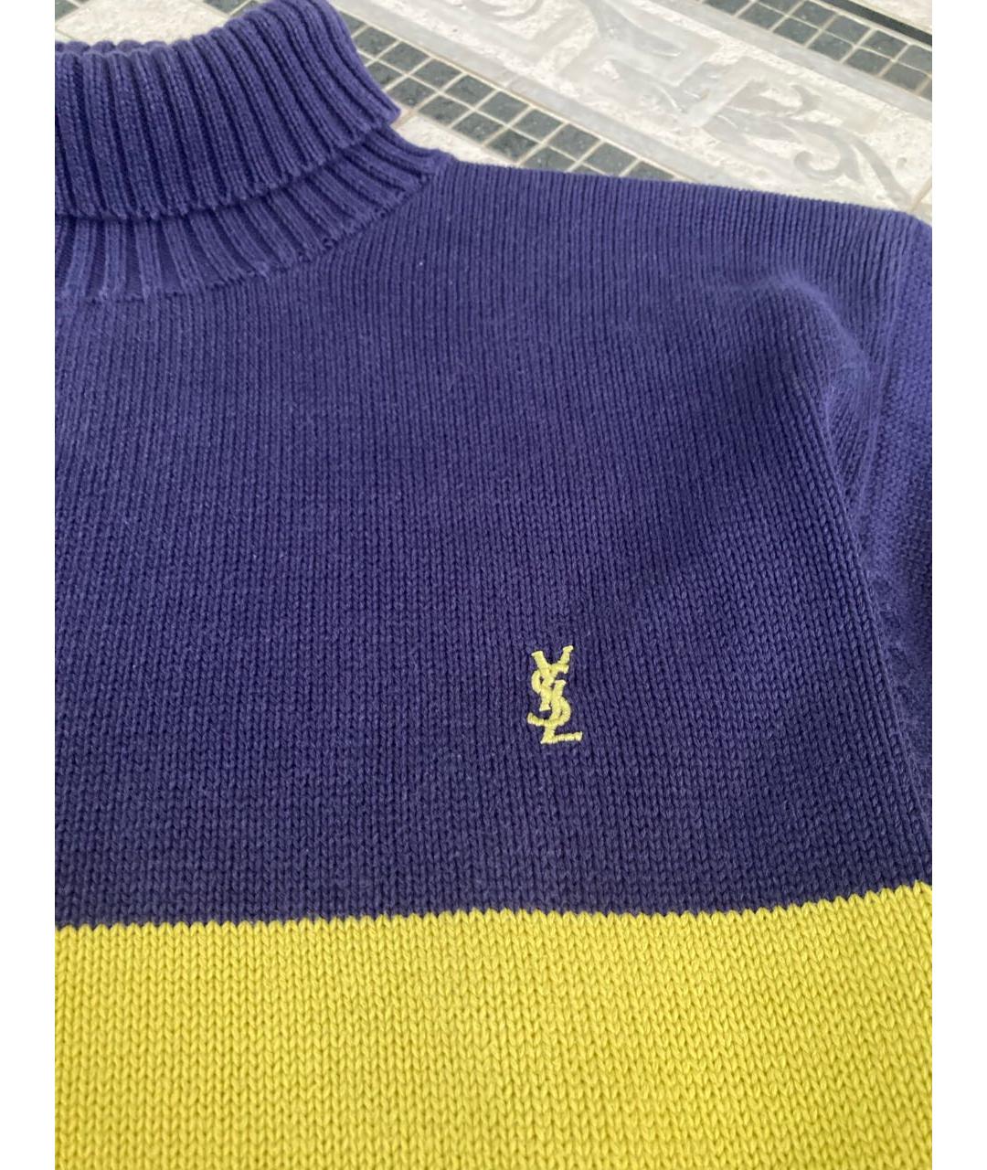 SAINT LAURENT Желтый хлопковый джемпер / свитер, фото 4