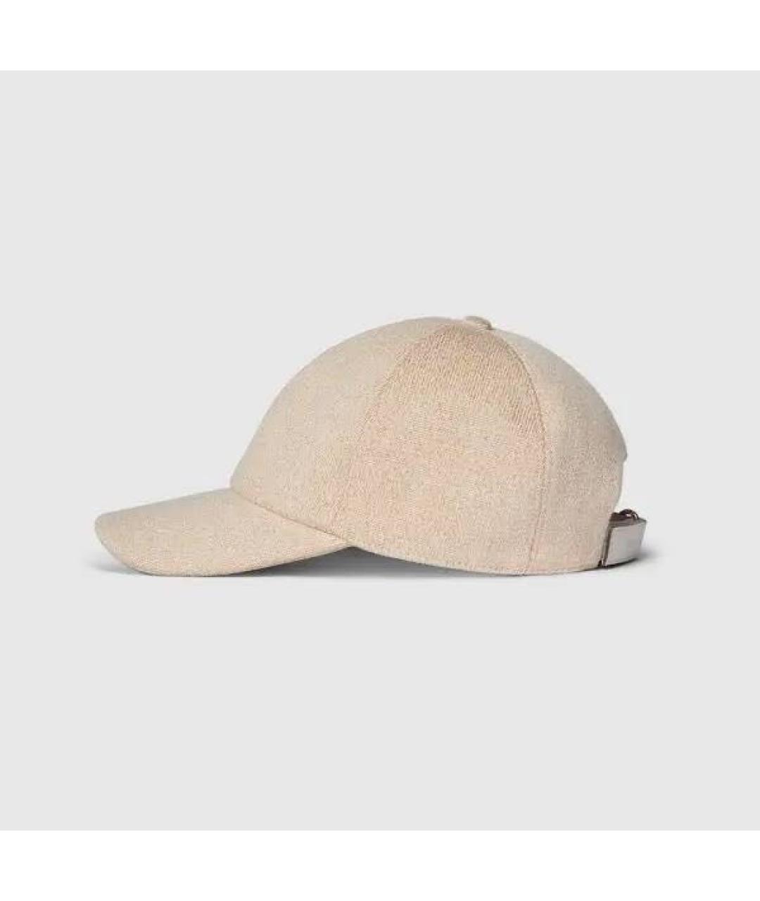 GUCCI Бежевая шерстяная кепка, фото 2