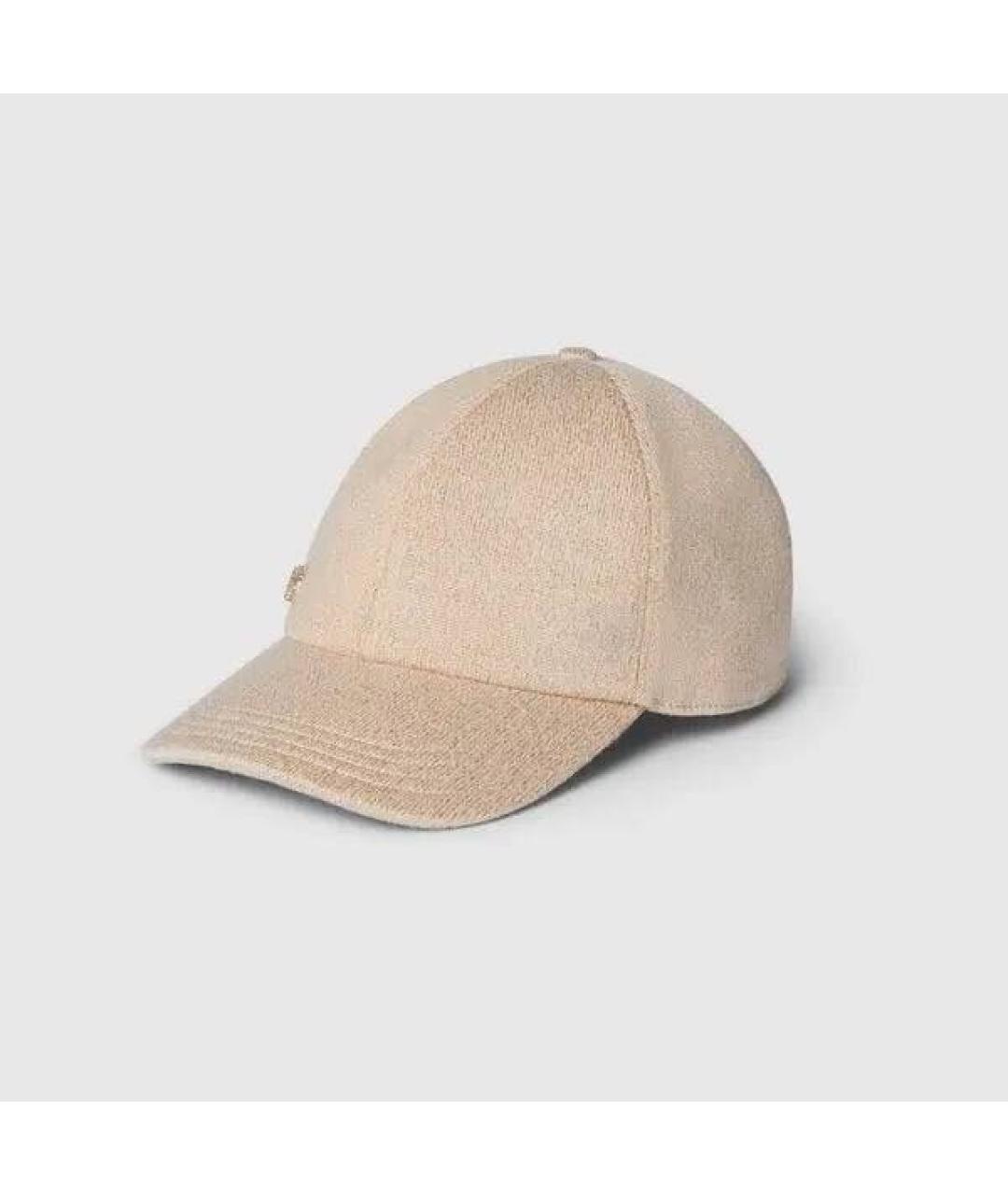 GUCCI Бежевая шерстяная кепка, фото 4