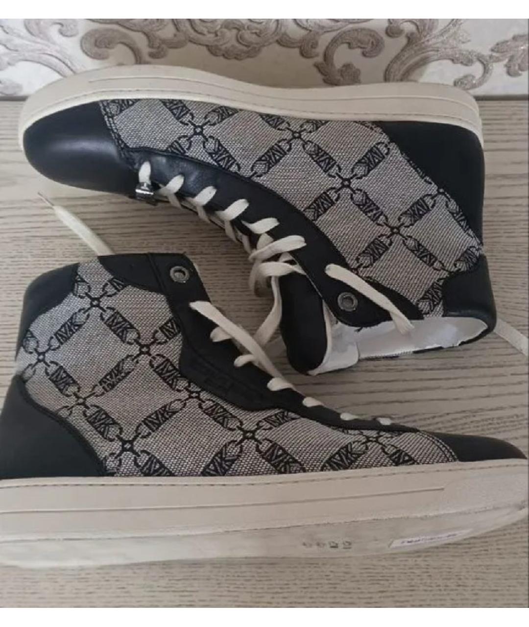 MICHAEL KORS Мульти текстильные высокие кроссовки / кеды, фото 6