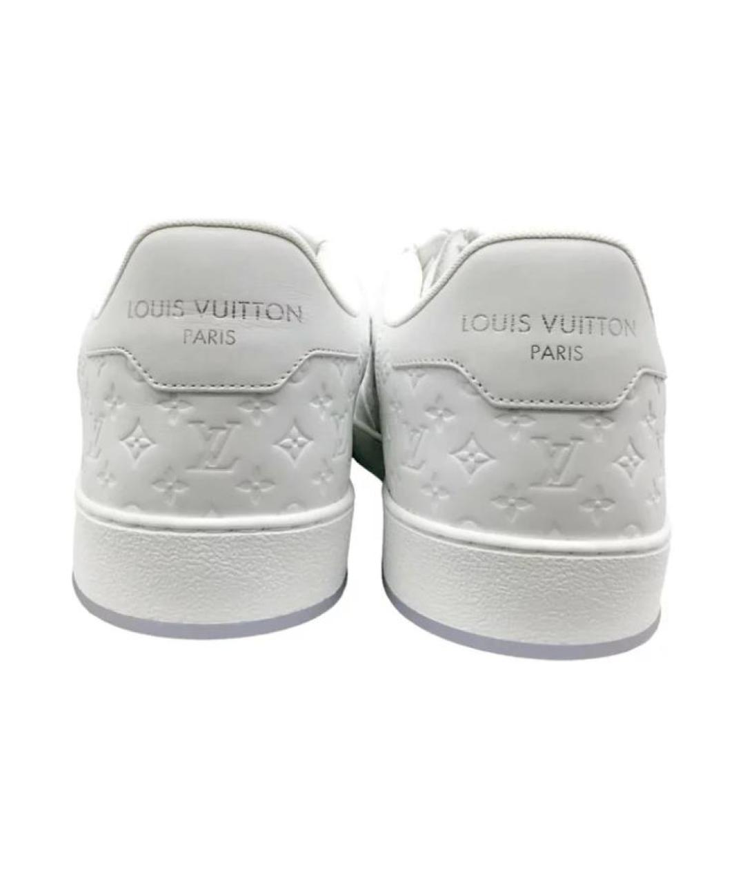 LOUIS VUITTON Белые кожаные низкие кроссовки / кеды, фото 5