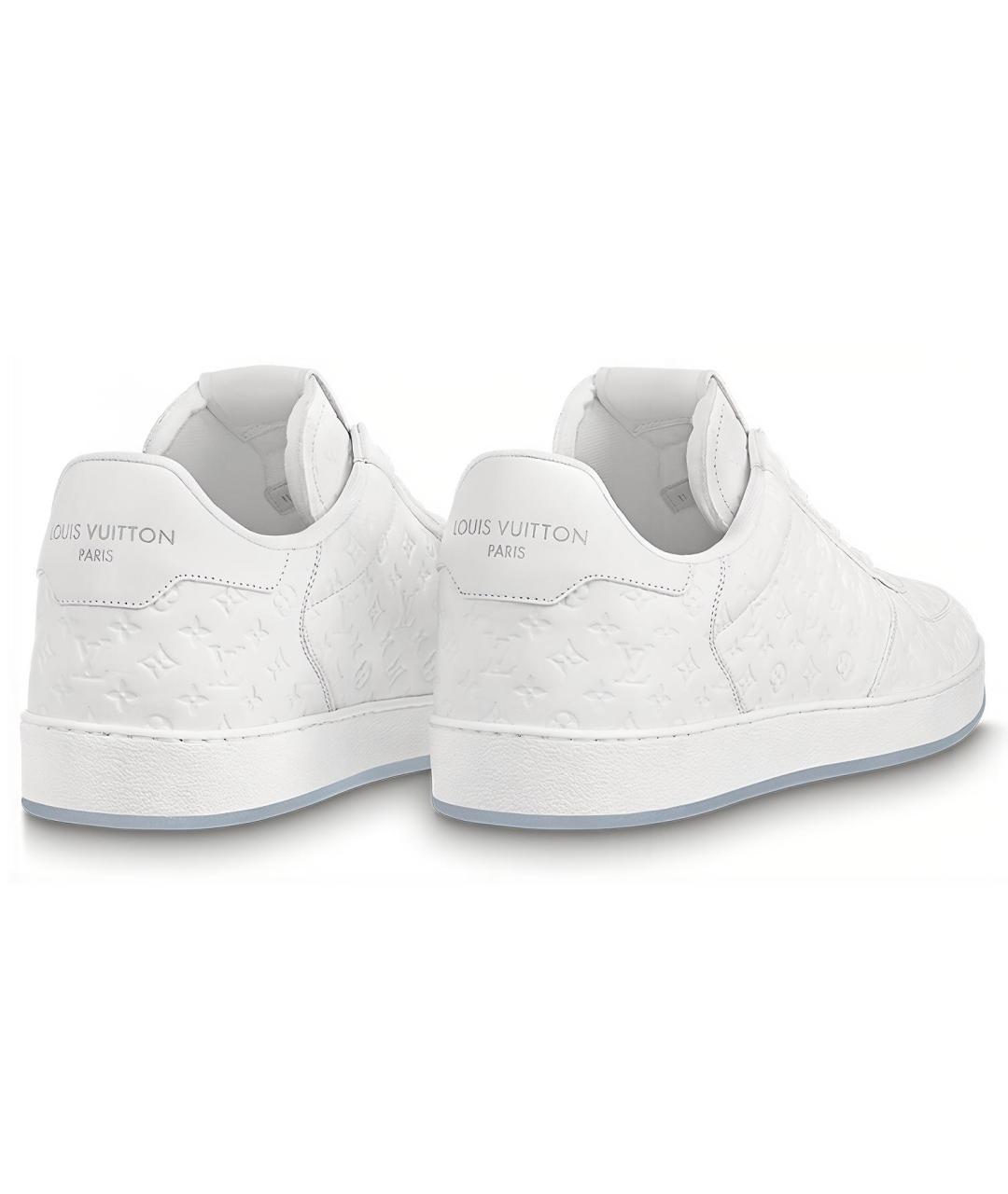 LOUIS VUITTON Белые кожаные низкие кроссовки / кеды, фото 3