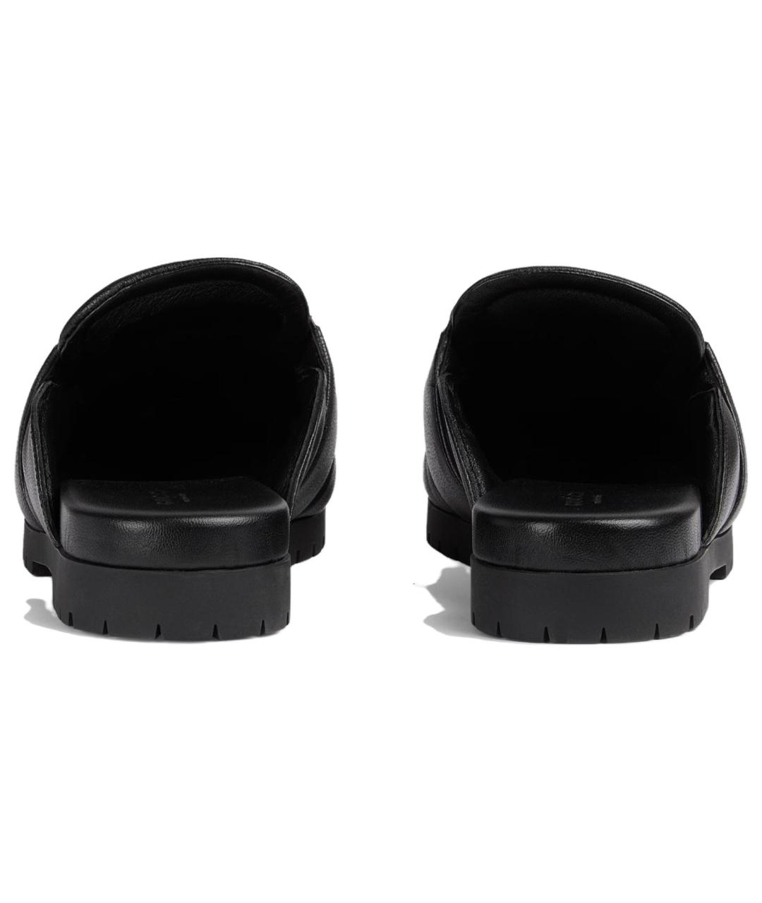 GUCCI Черные кожаные мюли, фото 5