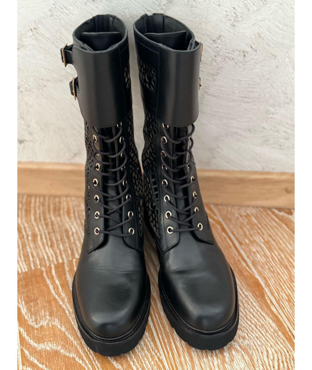 PINKO Черные кожаные ботинки, фото 2