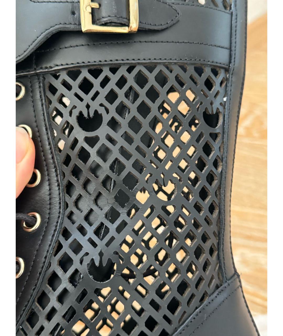 PINKO Черные кожаные ботинки, фото 7