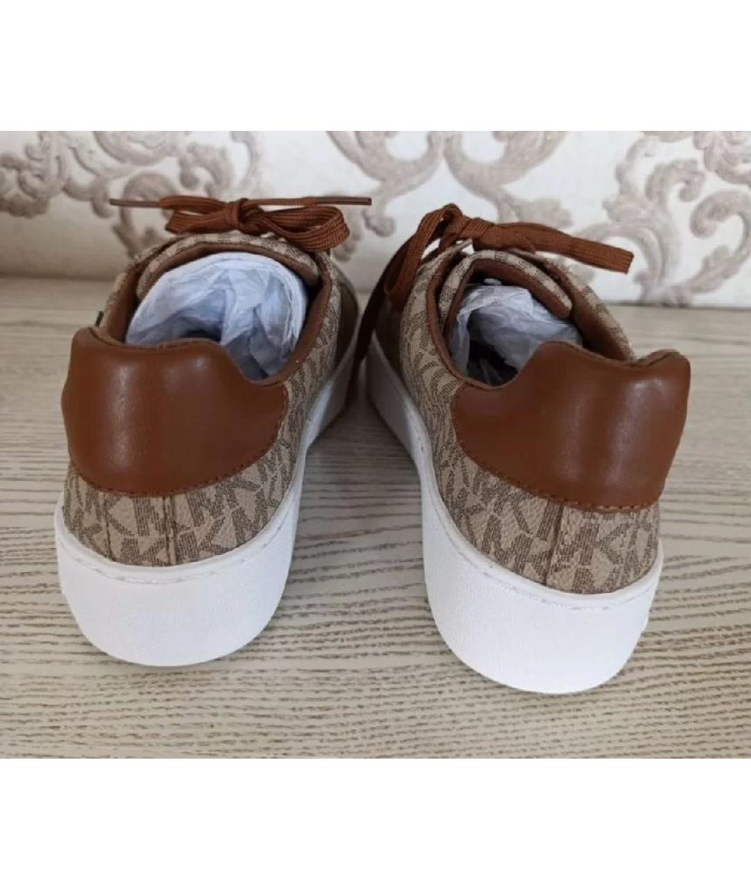 MICHAEL KORS Бежевые кеды из искусственной кожи, фото 3