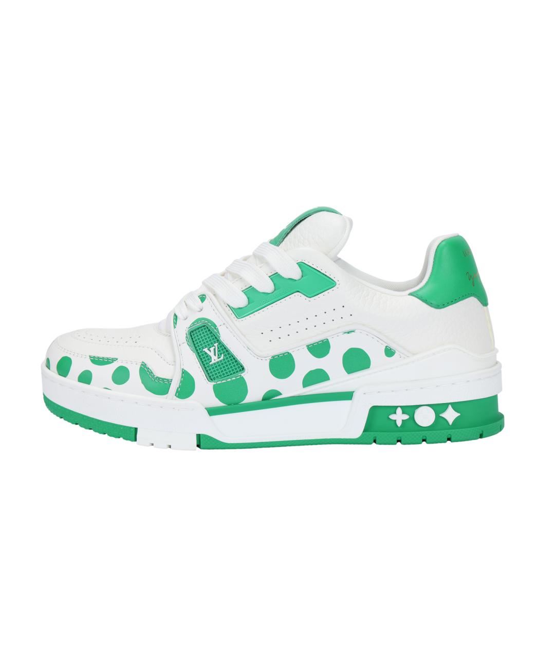 LOUIS VUITTON Зеленые кожаные кроссовки, фото 2