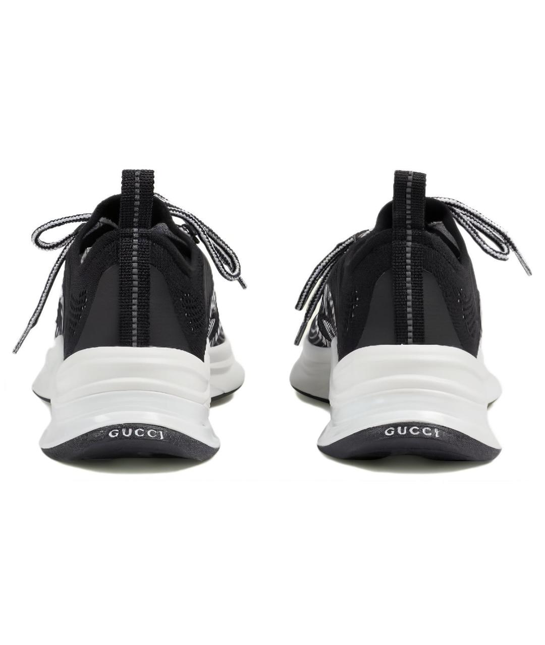 GUCCI Черные текстильные кроссовки, фото 5