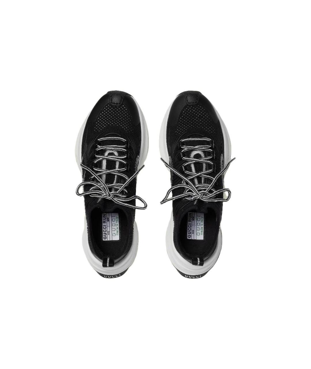 GUCCI Черные текстильные кроссовки, фото 4