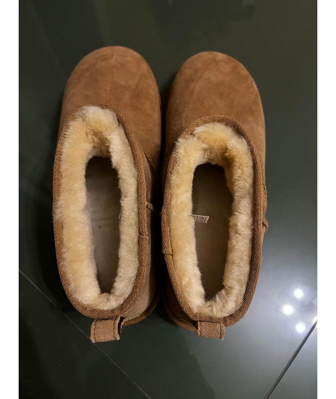 UGG AUSTRALIA Бежевые замшевые низкие ботинки, фото 2