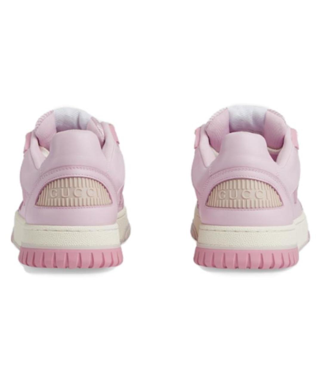 GUCCI Розовые кожаные кроссовки, фото 5