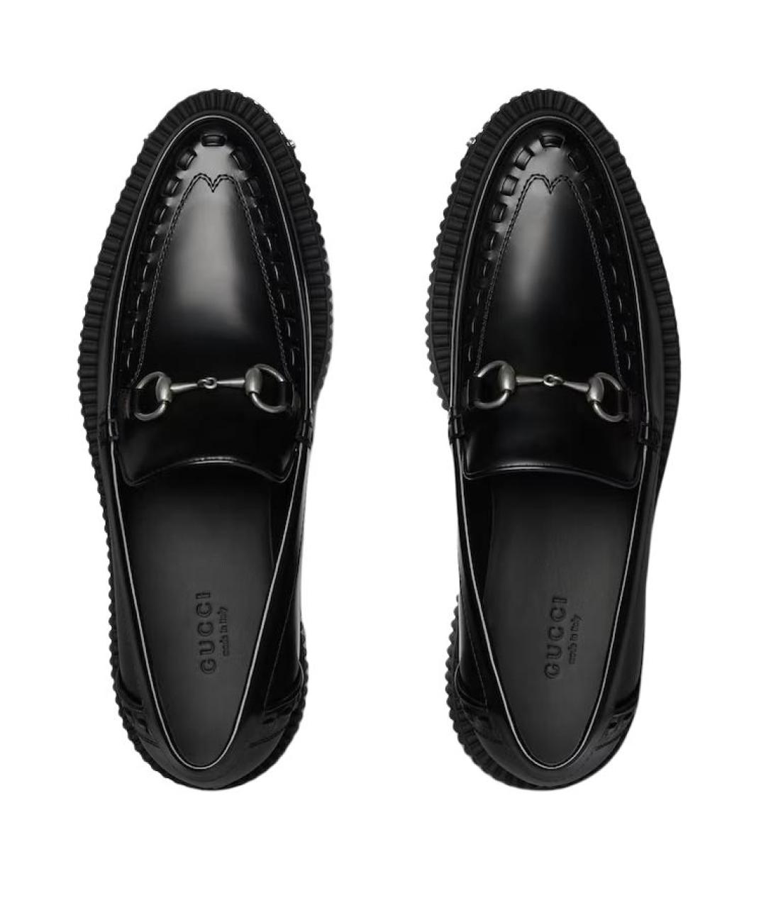 GUCCI Черные кожаные лоферы, фото 4