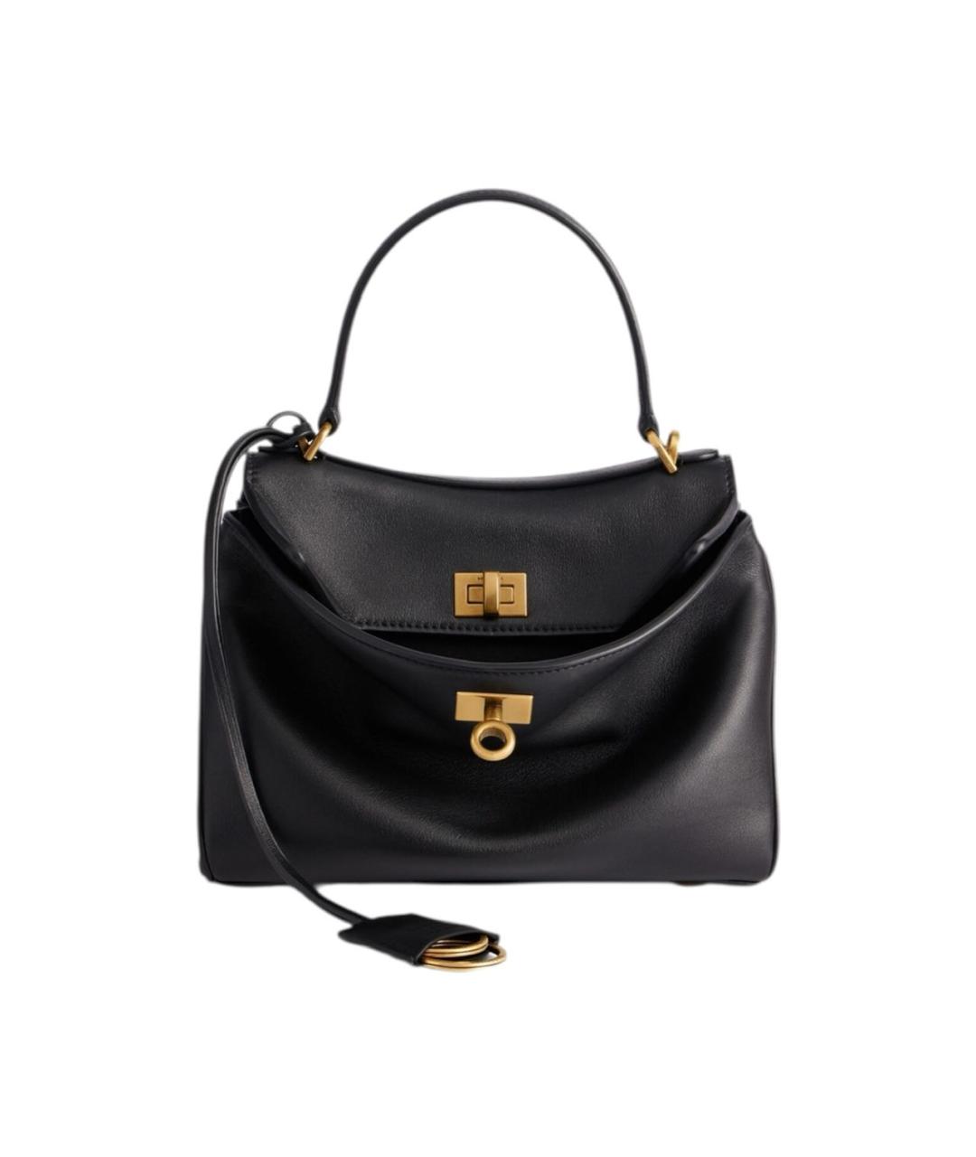 BALENCIAGA Черная кожаная сумка с короткими ручками, фото 9