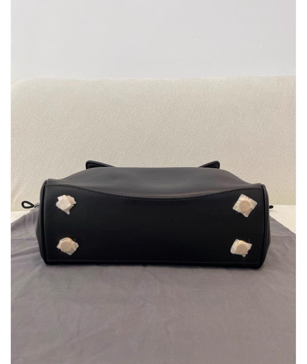 BALENCIAGA Черная кожаная сумка с короткими ручками, фото 7