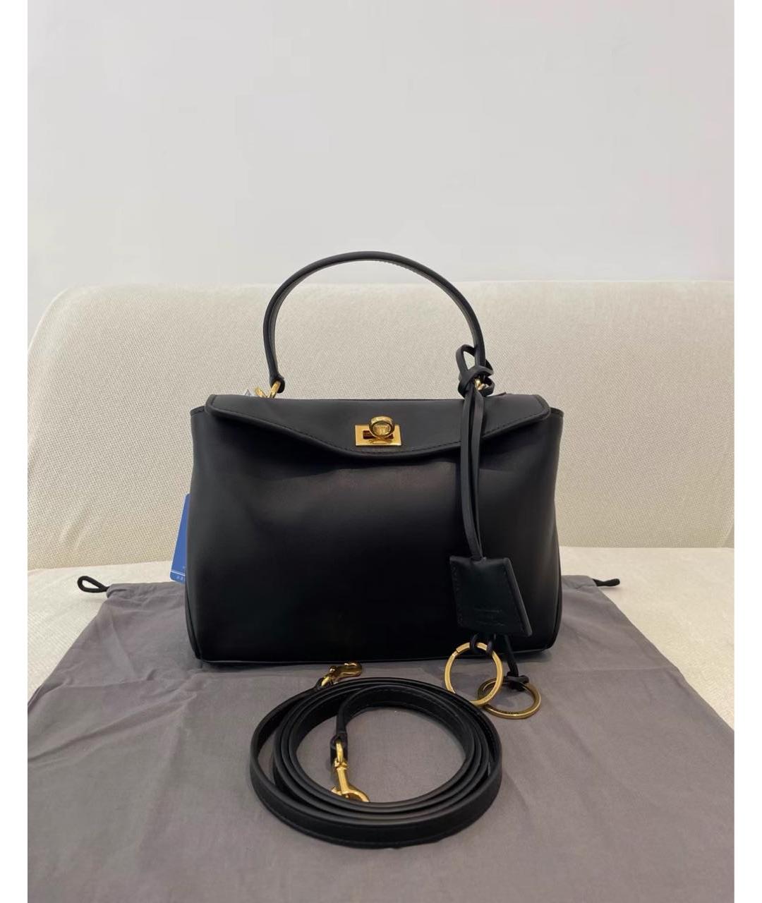 BALENCIAGA Черная кожаная сумка с короткими ручками, фото 8