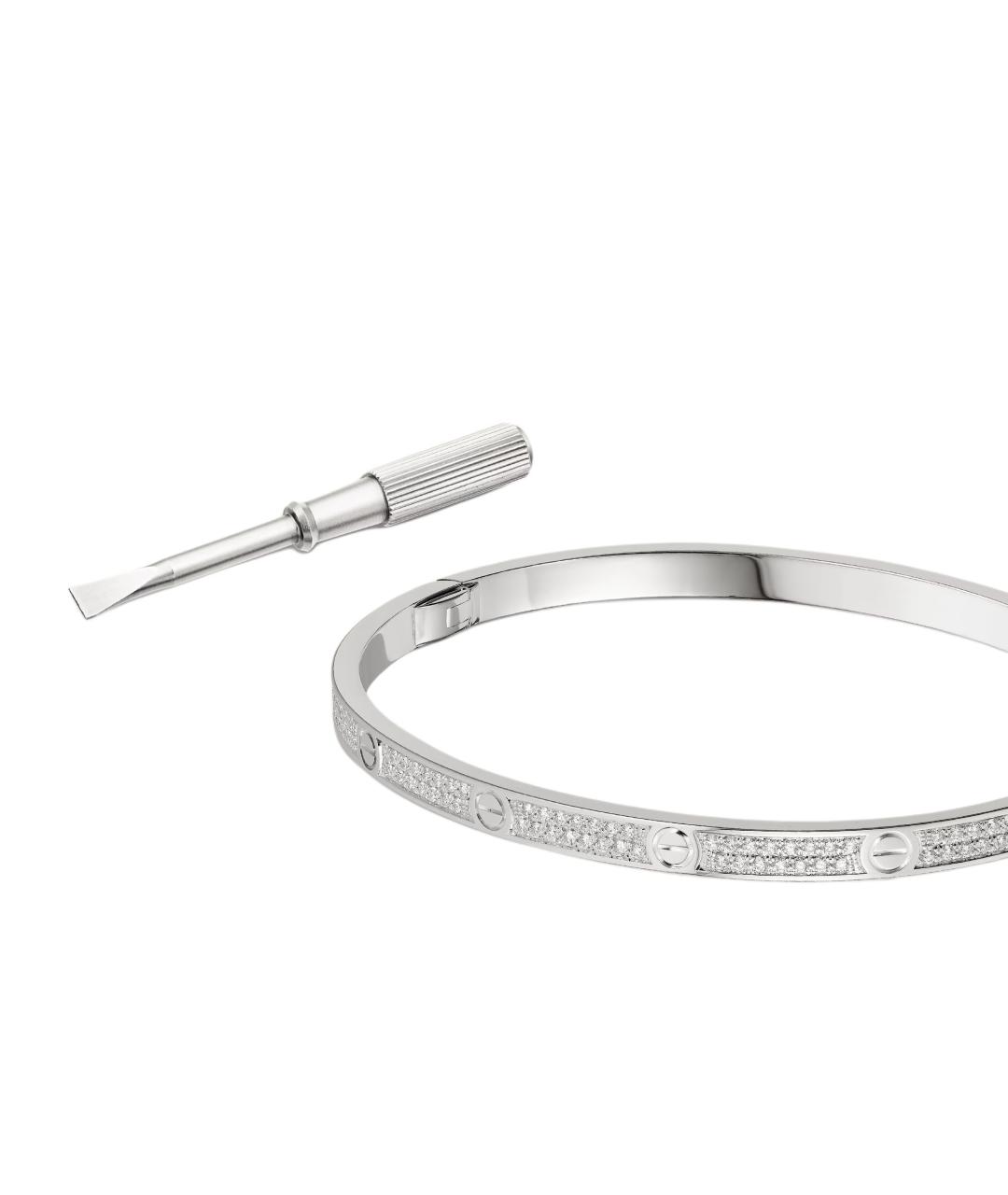 CARTIER Серебрянный браслет из белого золота, фото 7