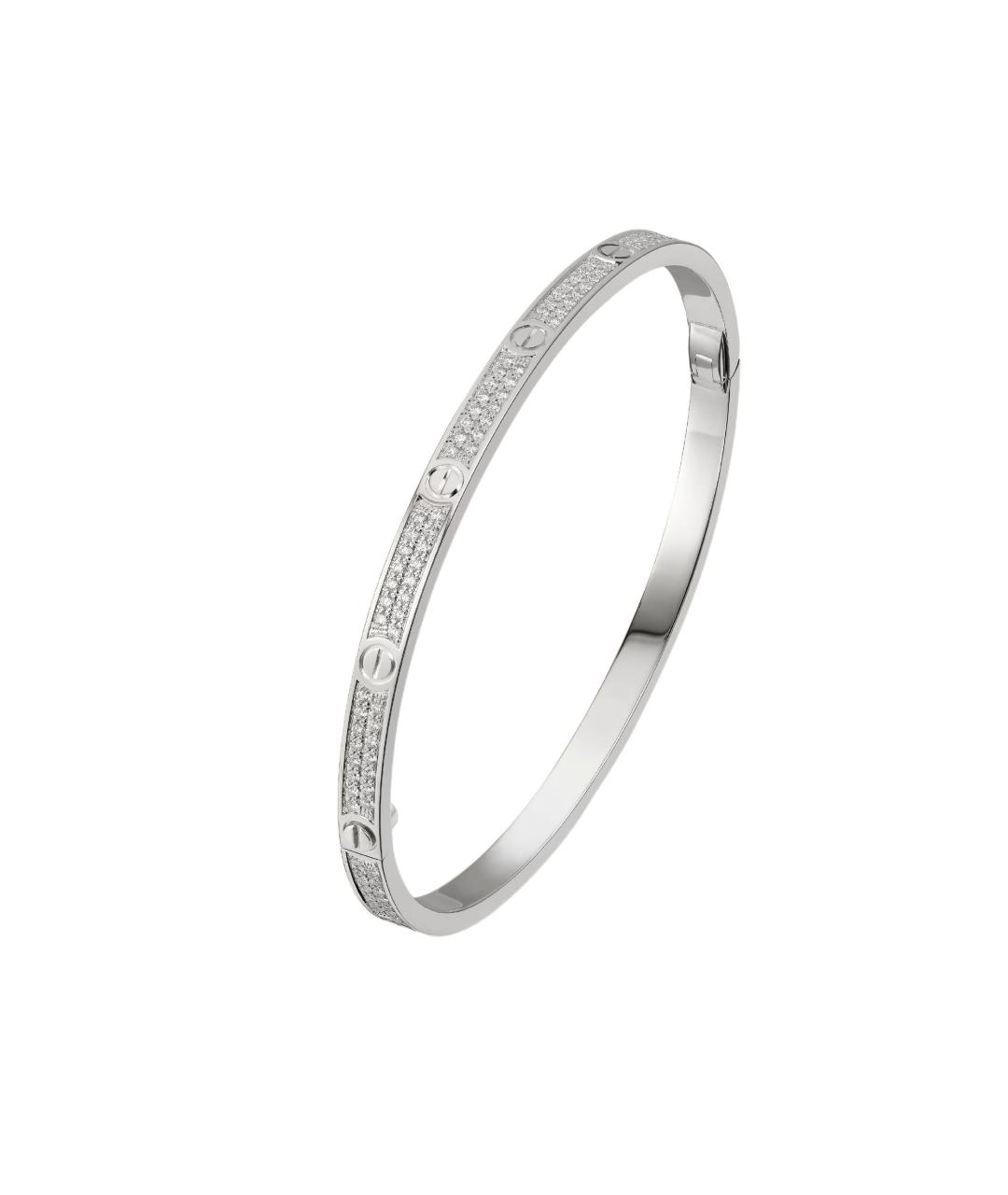 CARTIER Серебрянный браслет из белого золота, фото 4