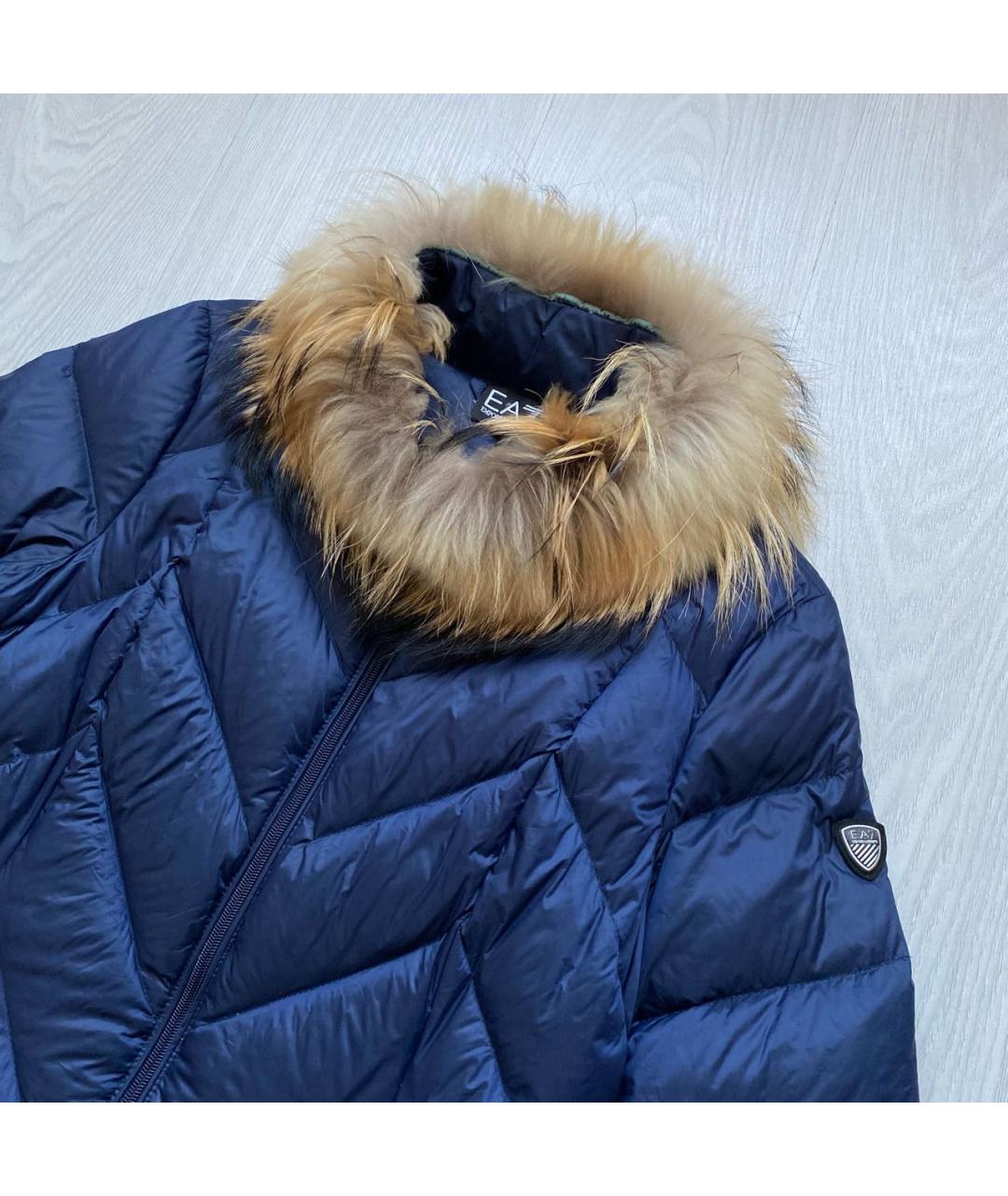 EMPORIO ARMANI Синий пуховик, фото 2
