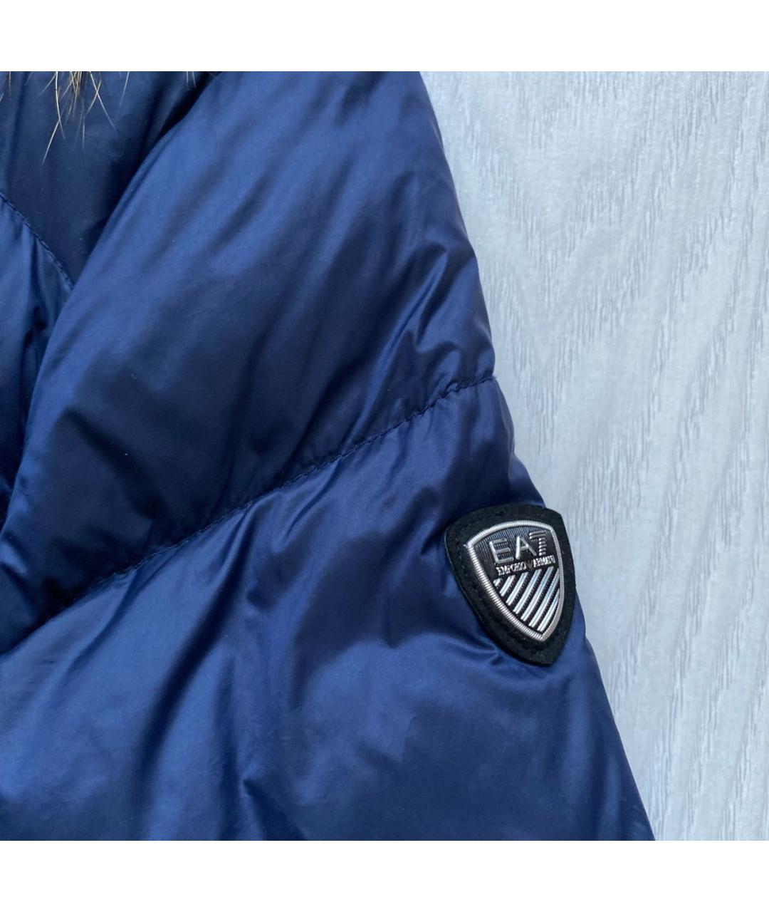 EMPORIO ARMANI Синий пуховик, фото 3