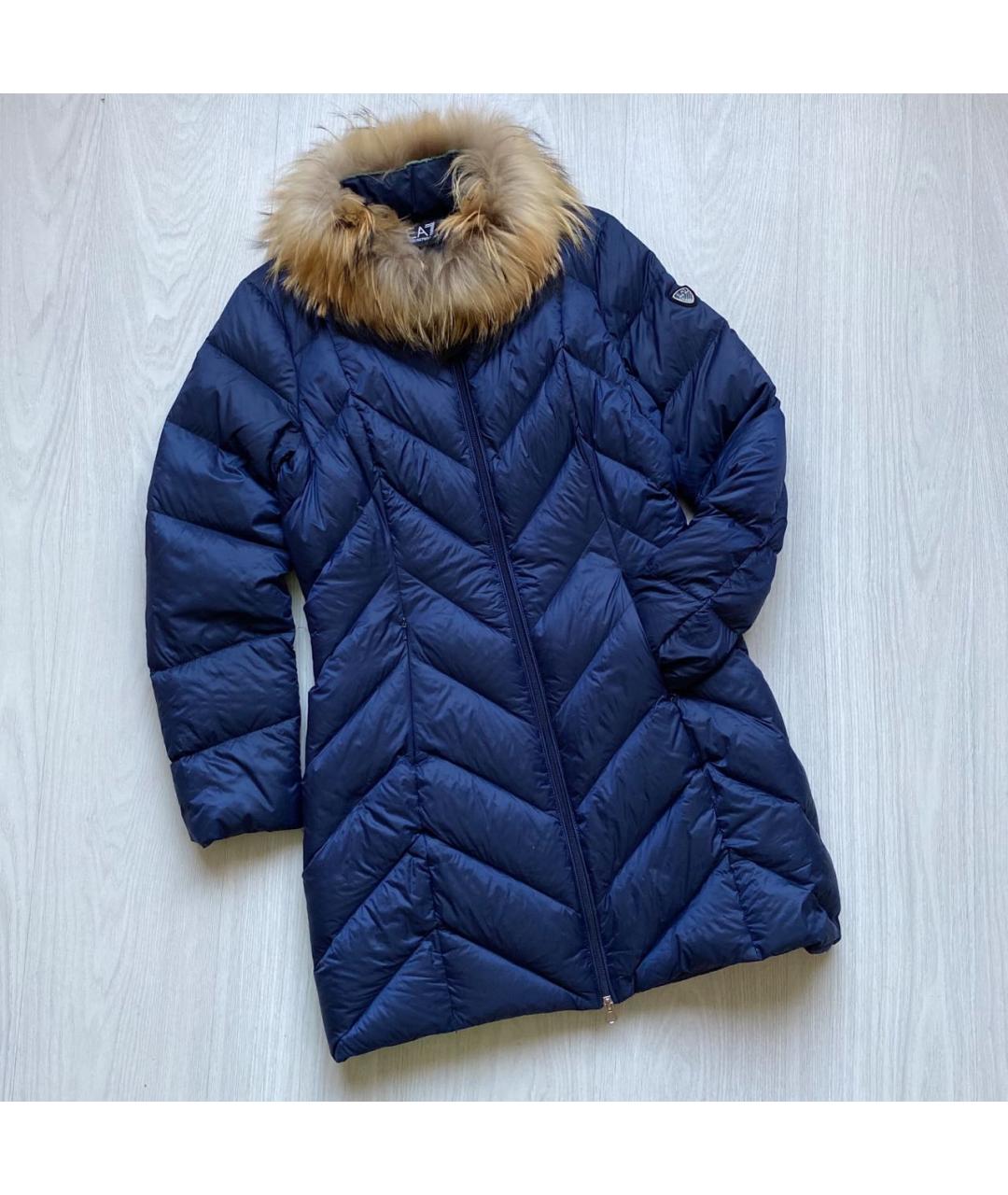 EMPORIO ARMANI Синий пуховик, фото 4