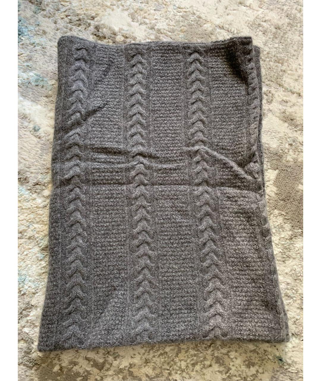 N.PEAL Антрацитовый кашемировый шарф, фото 3