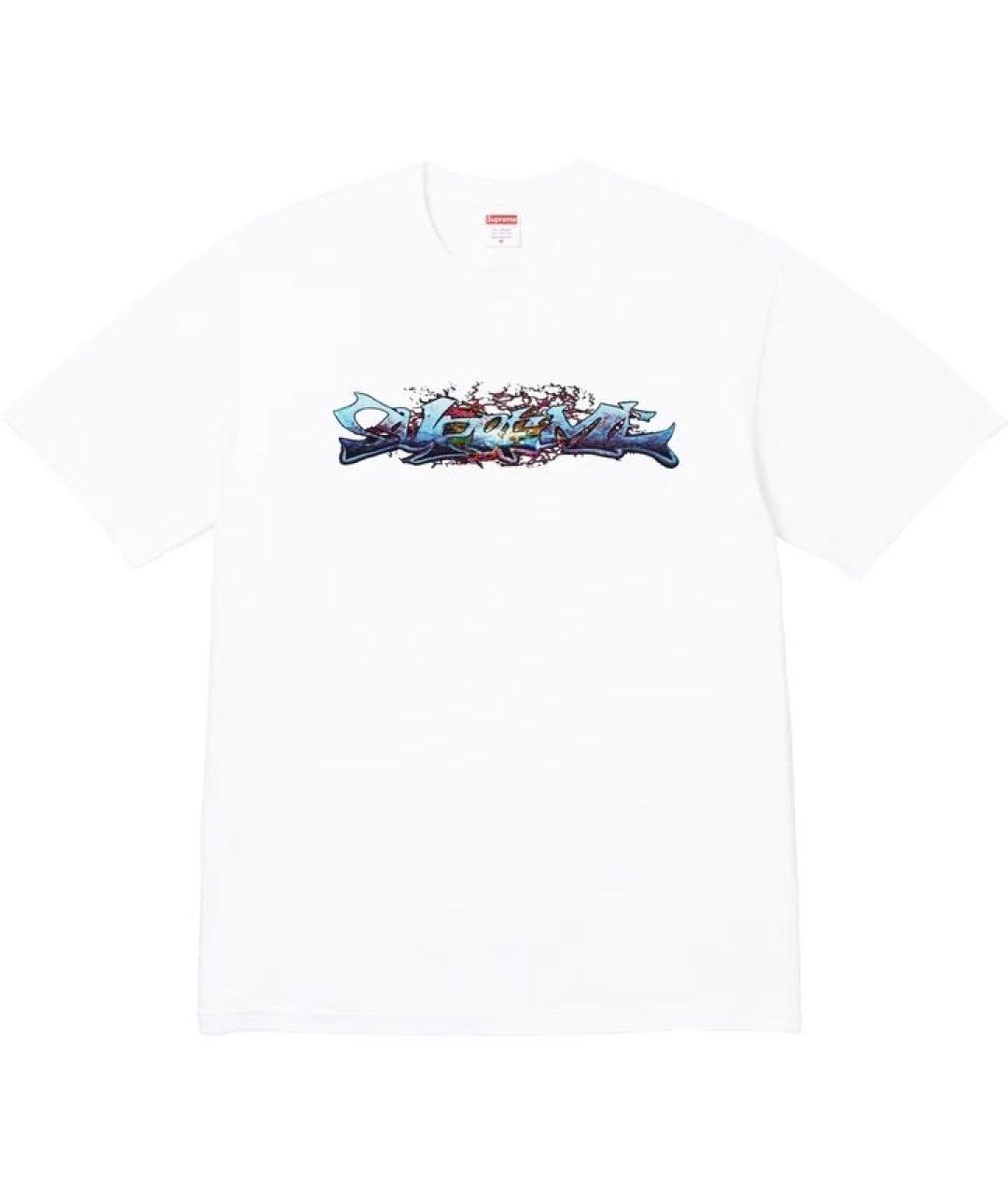 SUPREME Белая хлопковая футболка, фото 7