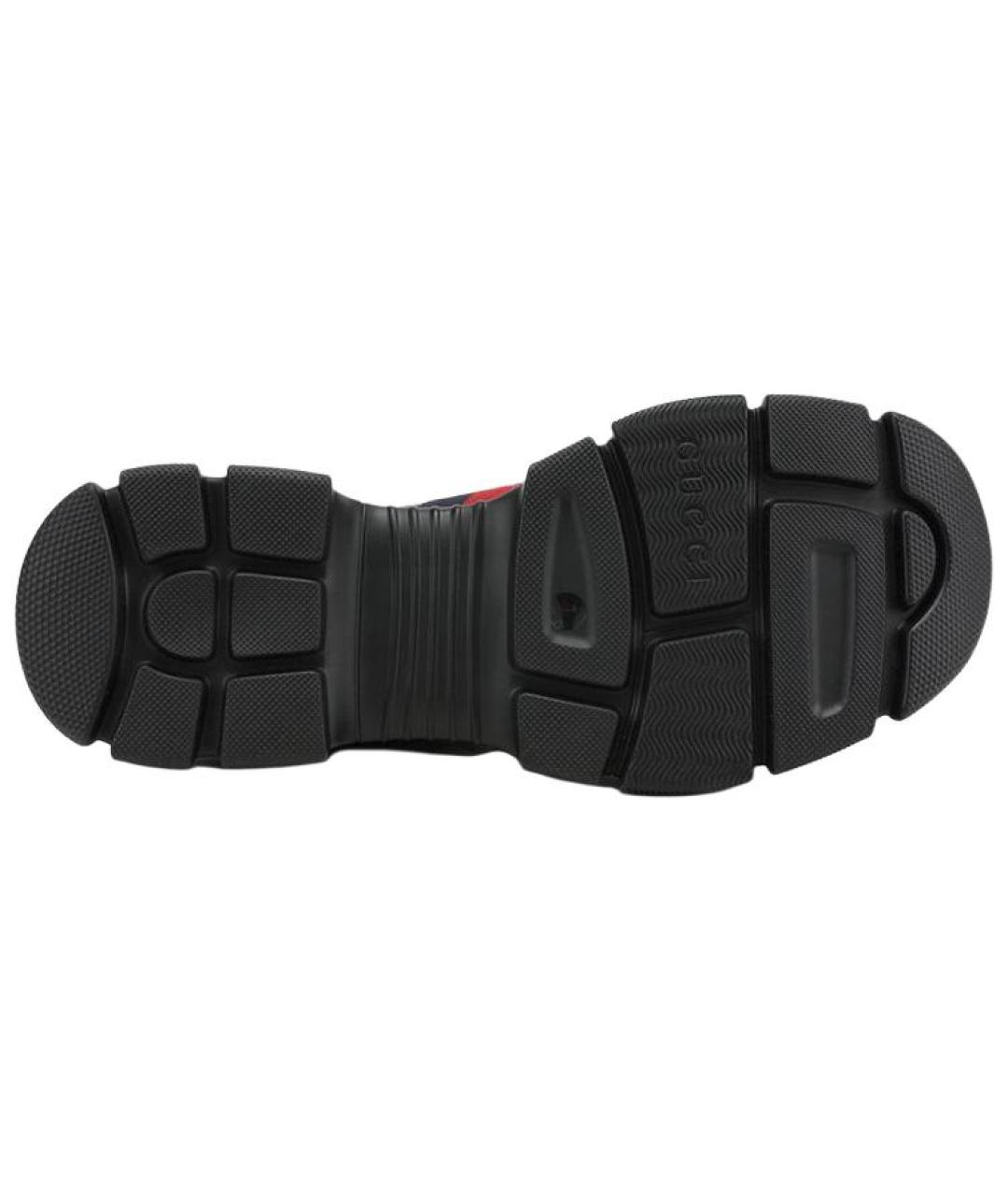 GUCCI Черные кожаные высокие кроссовки / кеды, фото 5