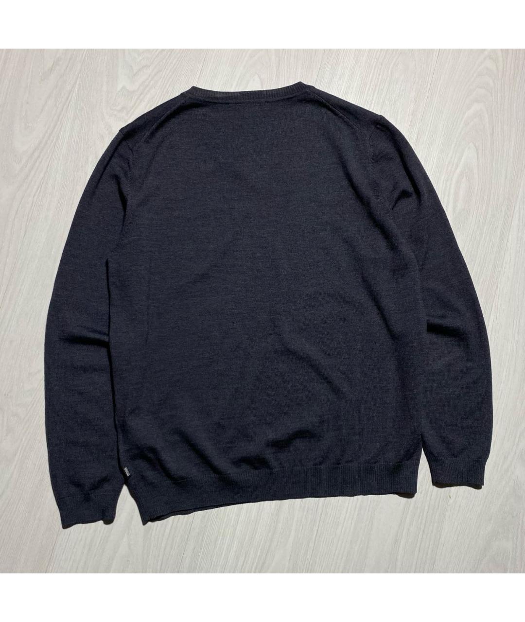 HUGO BOSS Антрацитовый шерстяной джемпер / свитер, фото 5