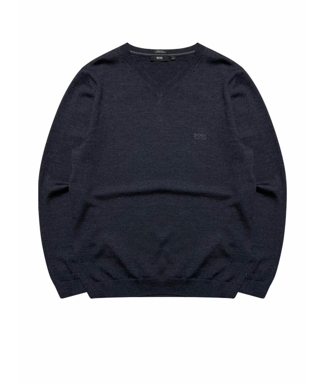 HUGO BOSS Антрацитовый шерстяной джемпер / свитер, фото 10