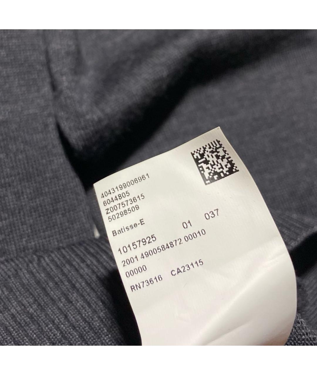 HUGO BOSS Антрацитовый шерстяной джемпер / свитер, фото 8