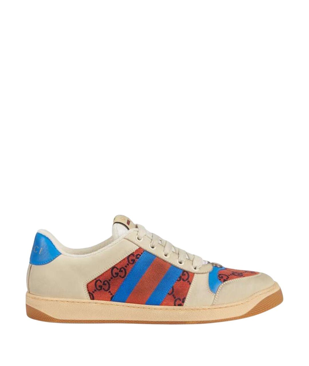 GUCCI Мульти кожаные кеды, фото 1