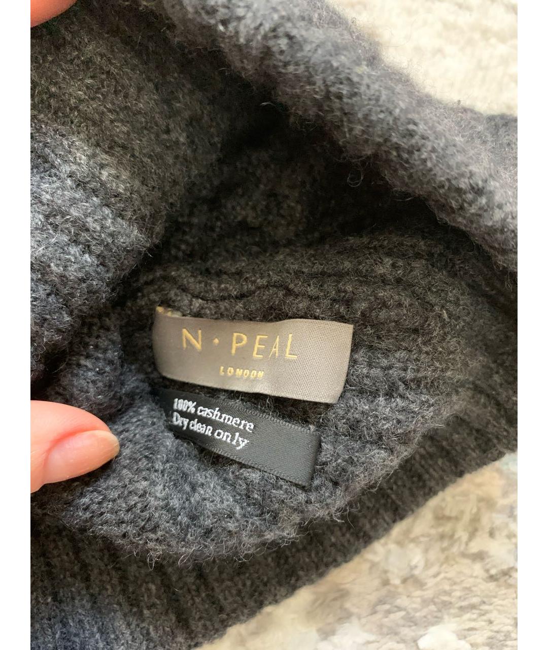 N.PEAL Антрацитовая кашемировая шапка, фото 2