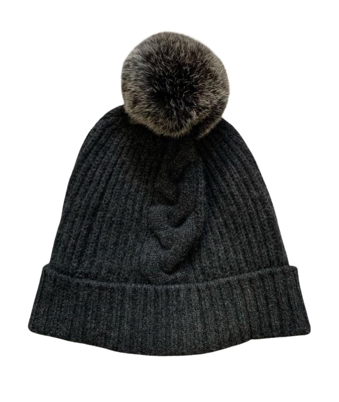 N.PEAL Антрацитовая кашемировая шапка, фото 1