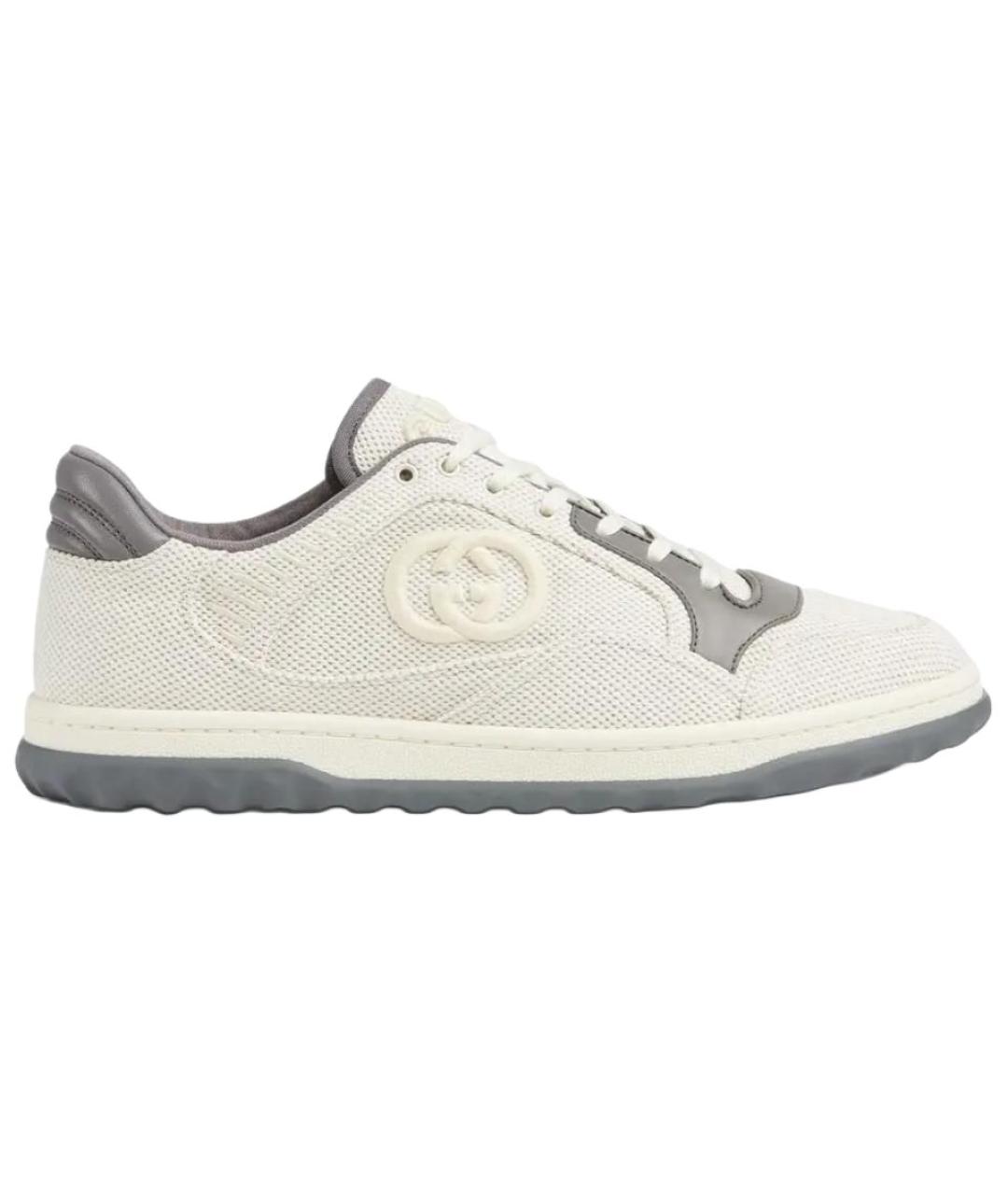 GUCCI Бежевые текстильные низкие кроссовки / кеды, фото 6