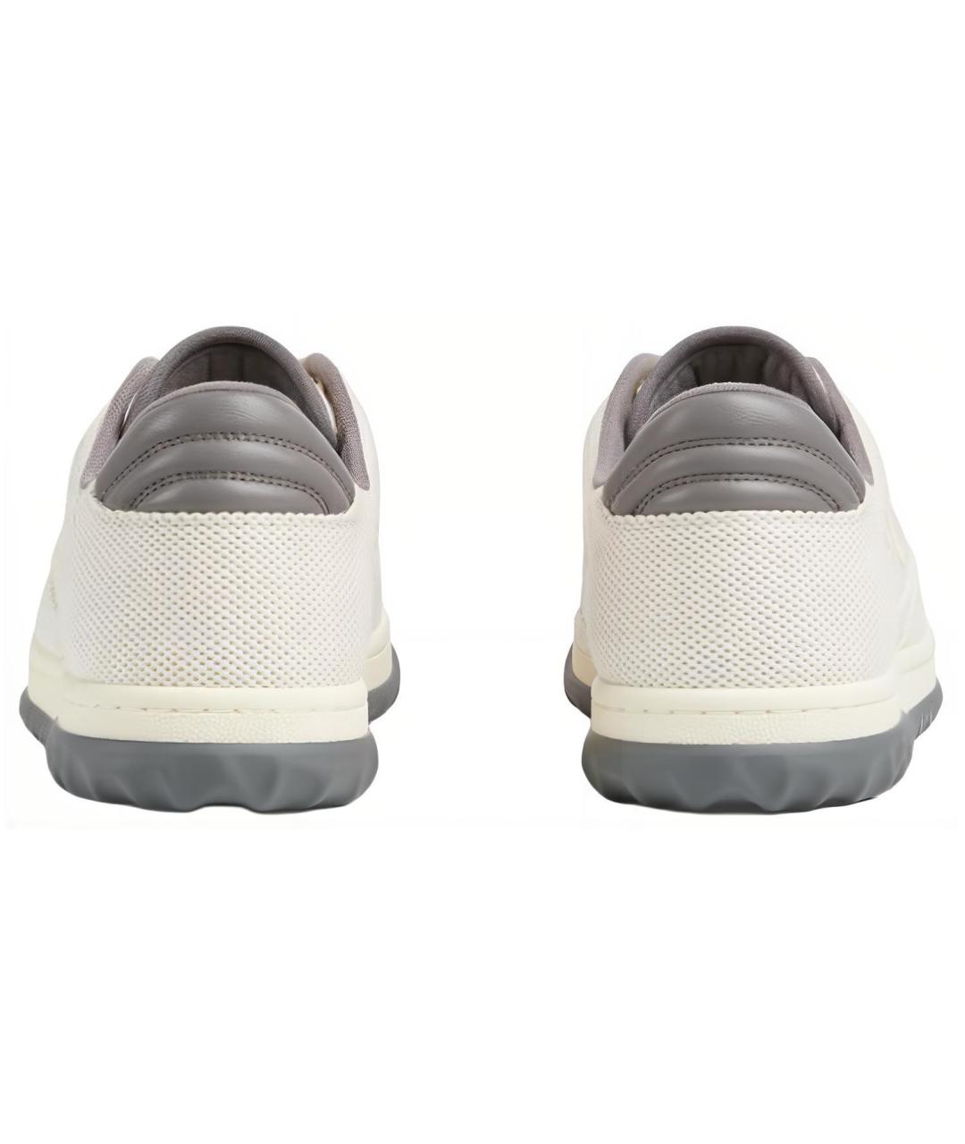 GUCCI Бежевые текстильные низкие кроссовки / кеды, фото 5