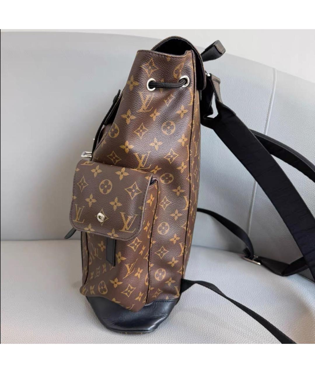 LOUIS VUITTON Коричневый кожаный рюкзак, фото 4