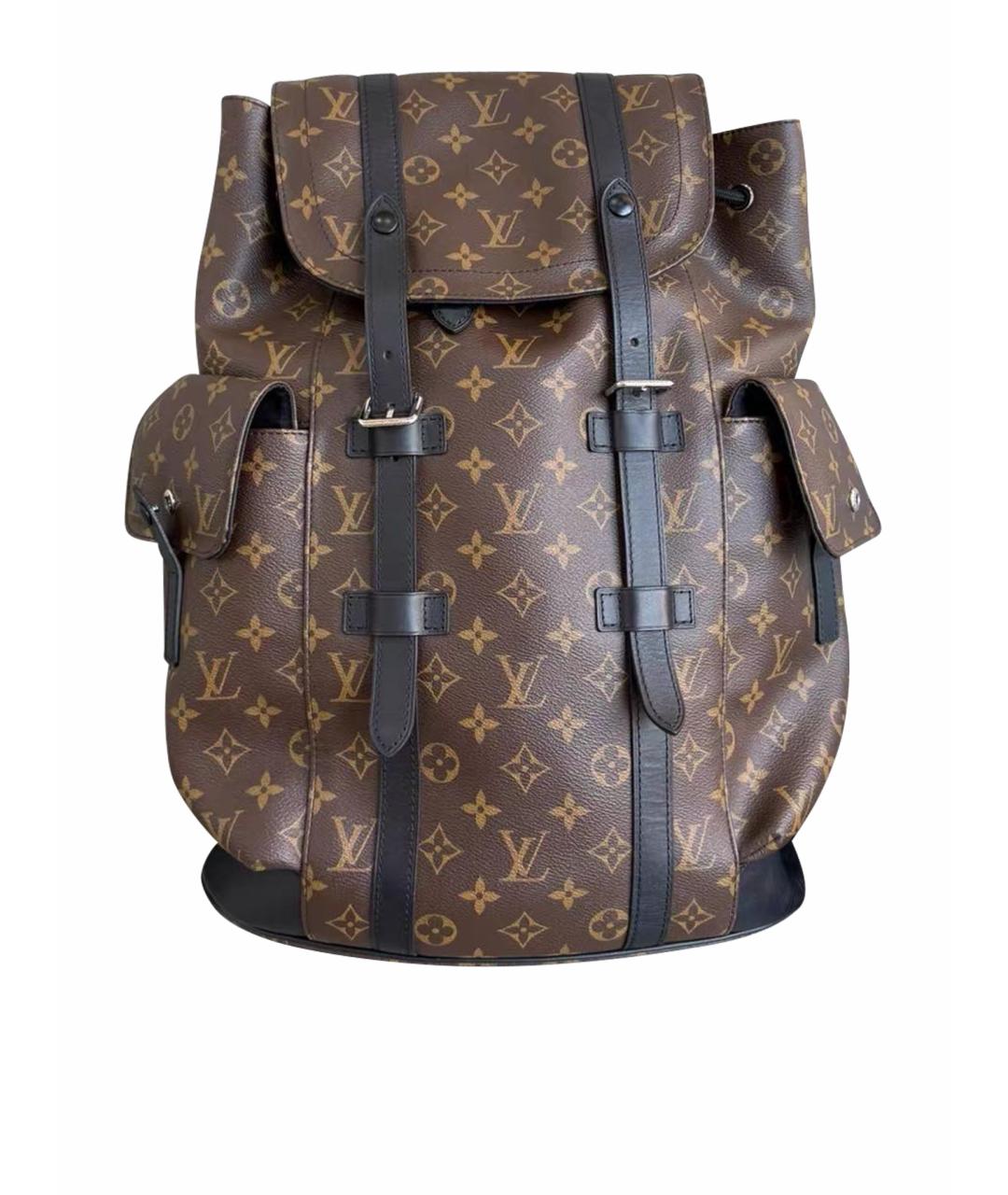 LOUIS VUITTON Коричневый кожаный рюкзак, фото 1