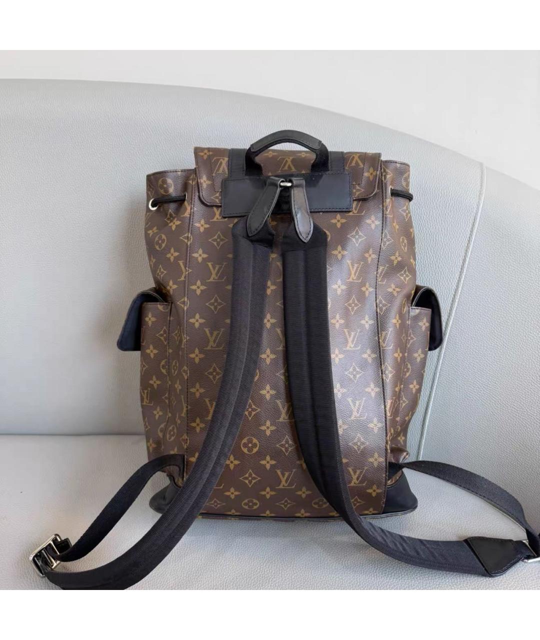 LOUIS VUITTON Коричневый кожаный рюкзак, фото 2