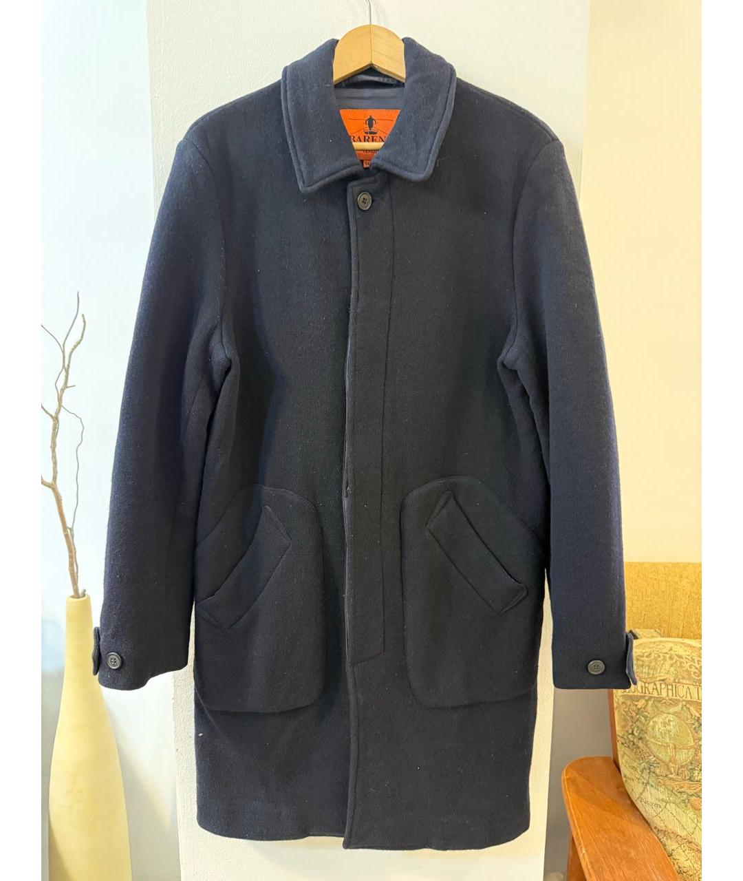 BARENA Темно-синее шерстяное пальто, фото 9