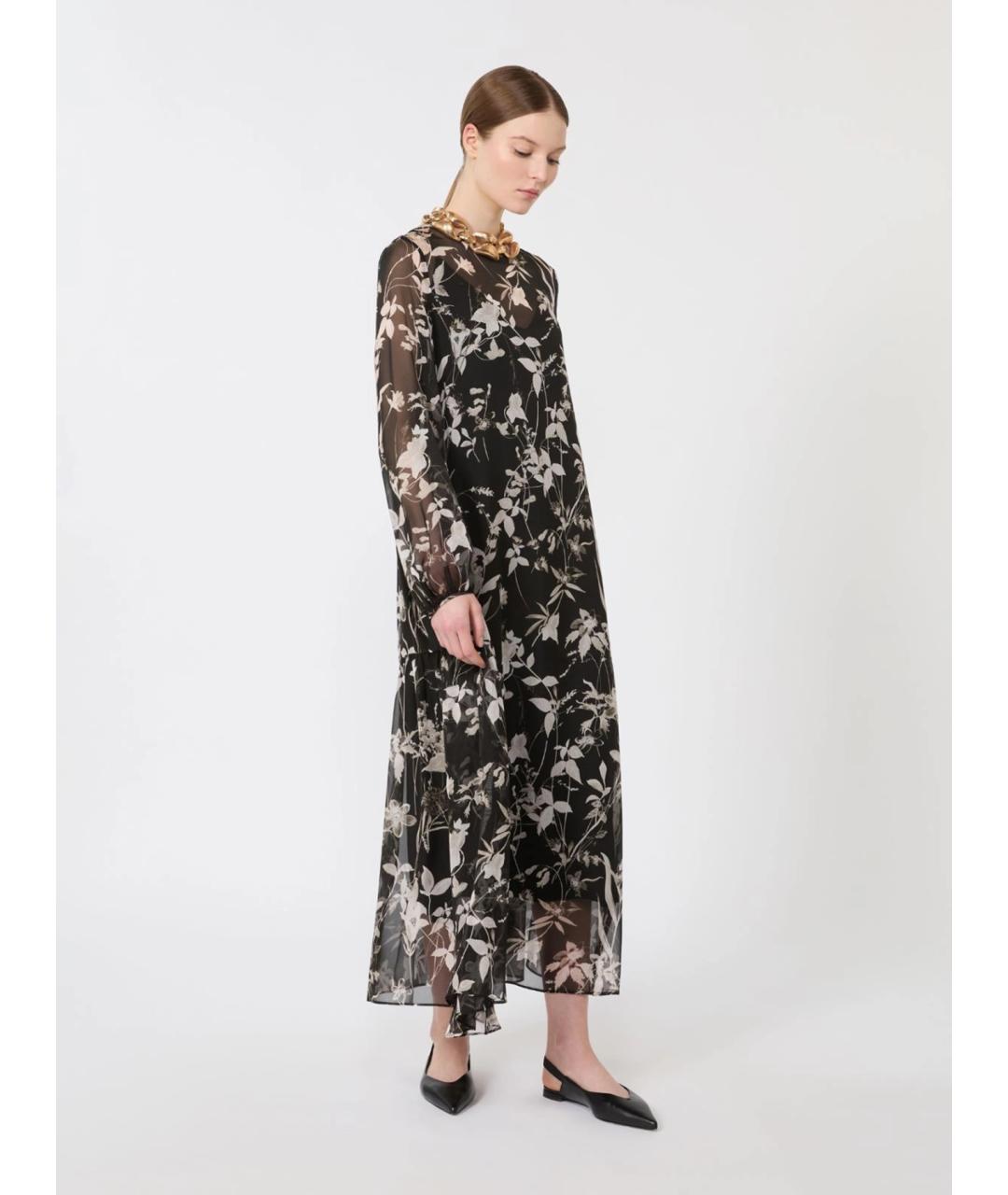 MAX MARA STUDIO Мульти шелковое повседневное платье, фото 2