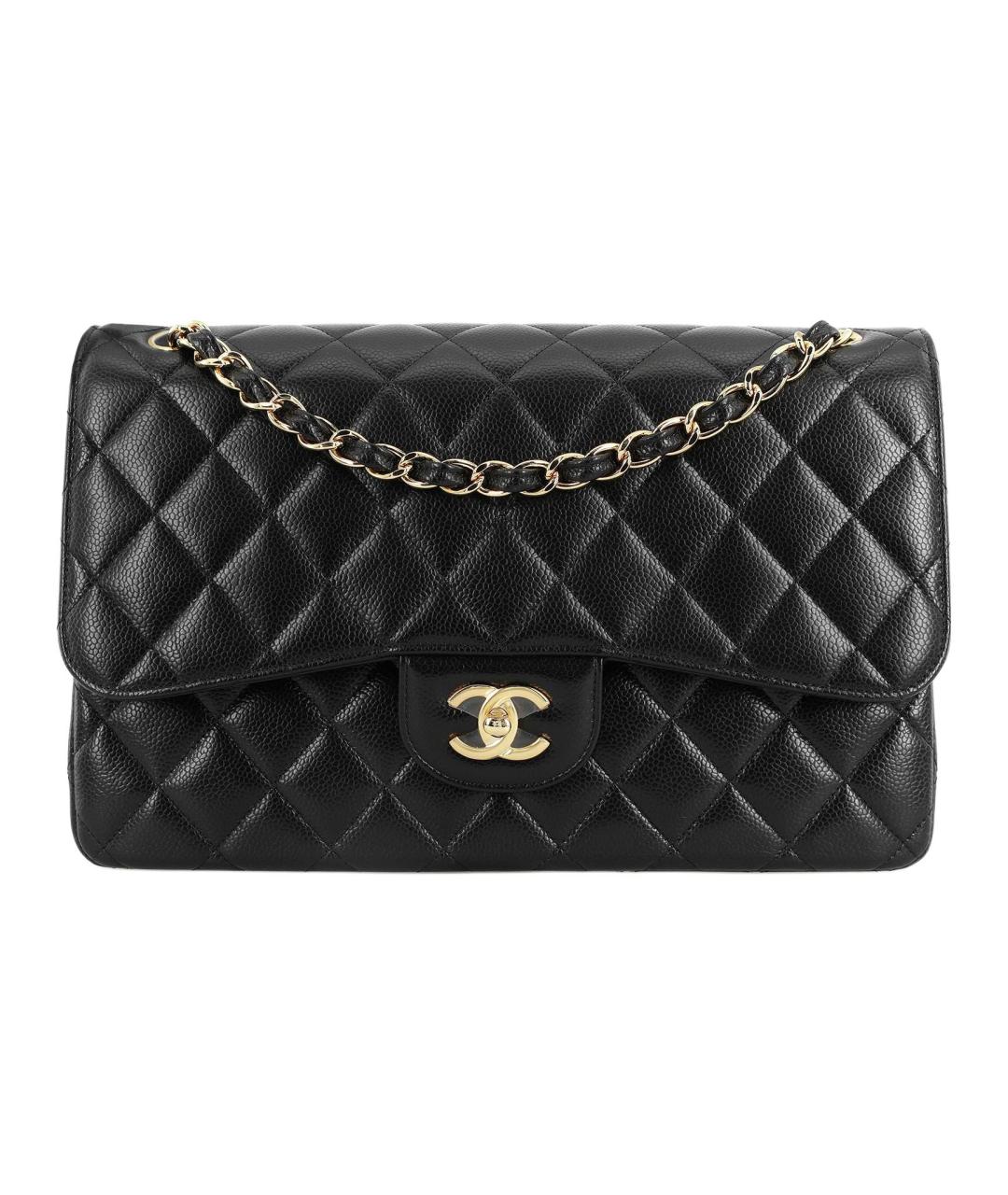 CHANEL Черная кожаная сумка через плечо, фото 1
