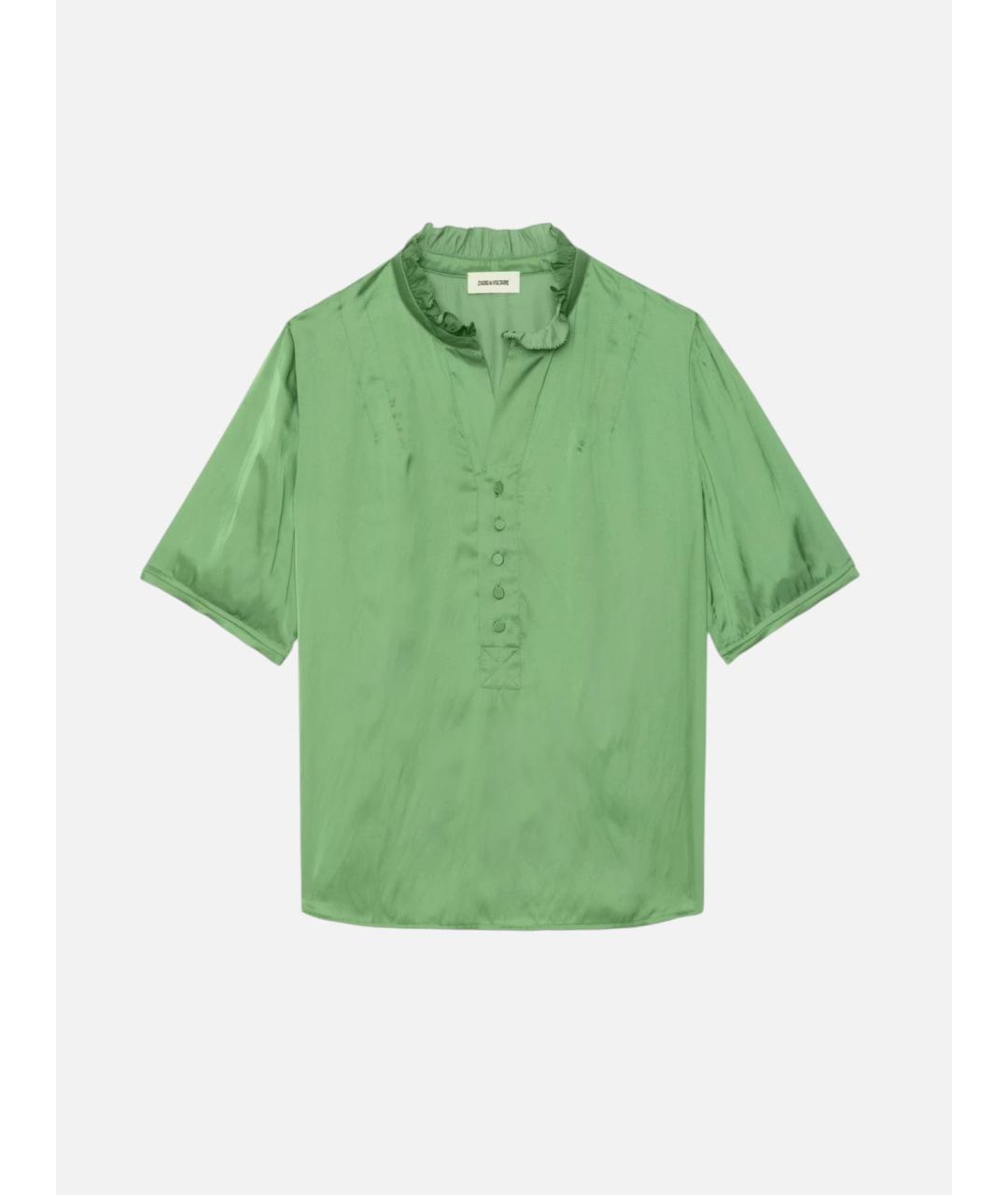 ZADIG & VOLTAIRE Зеленая полиэстеровая блузы, фото 9