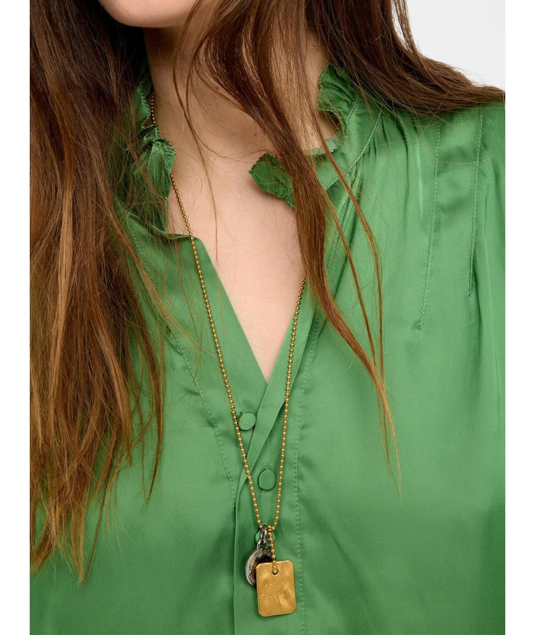 ZADIG & VOLTAIRE Зеленая полиэстеровая блузы, фото 8
