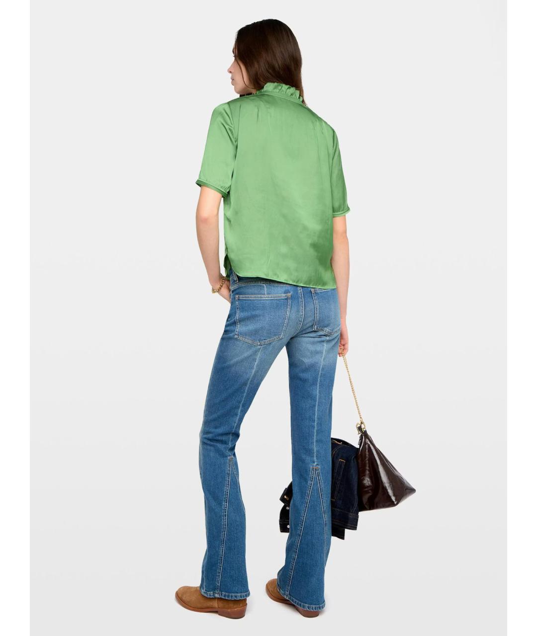 ZADIG & VOLTAIRE Зеленая полиэстеровая блузы, фото 3