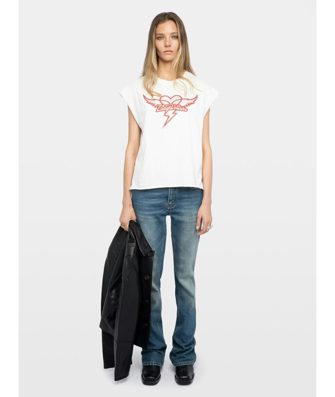 ZADIG & VOLTAIRE Белая хлопковая футболка, фото 2